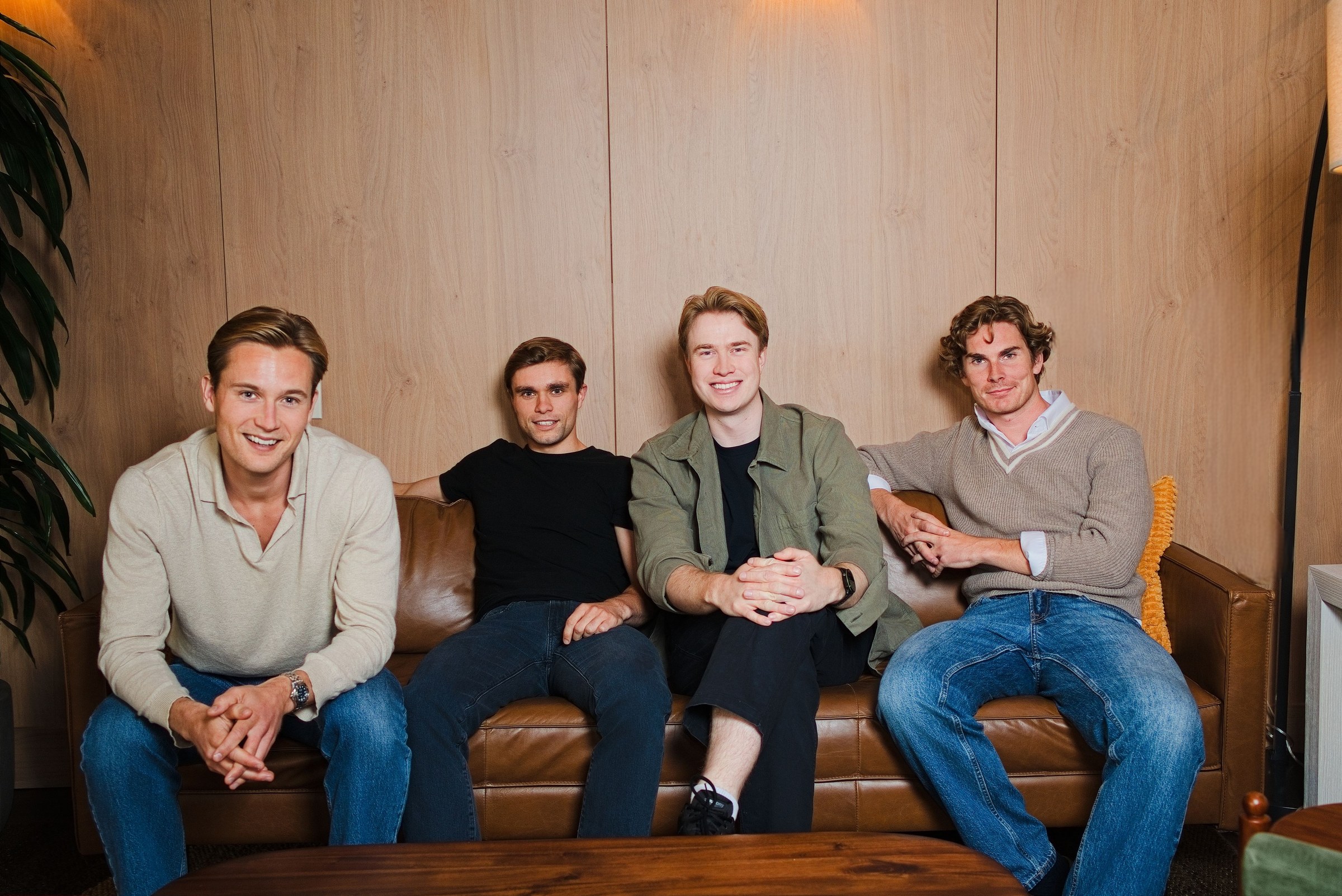 Four members of the Audun team together on a sofa.